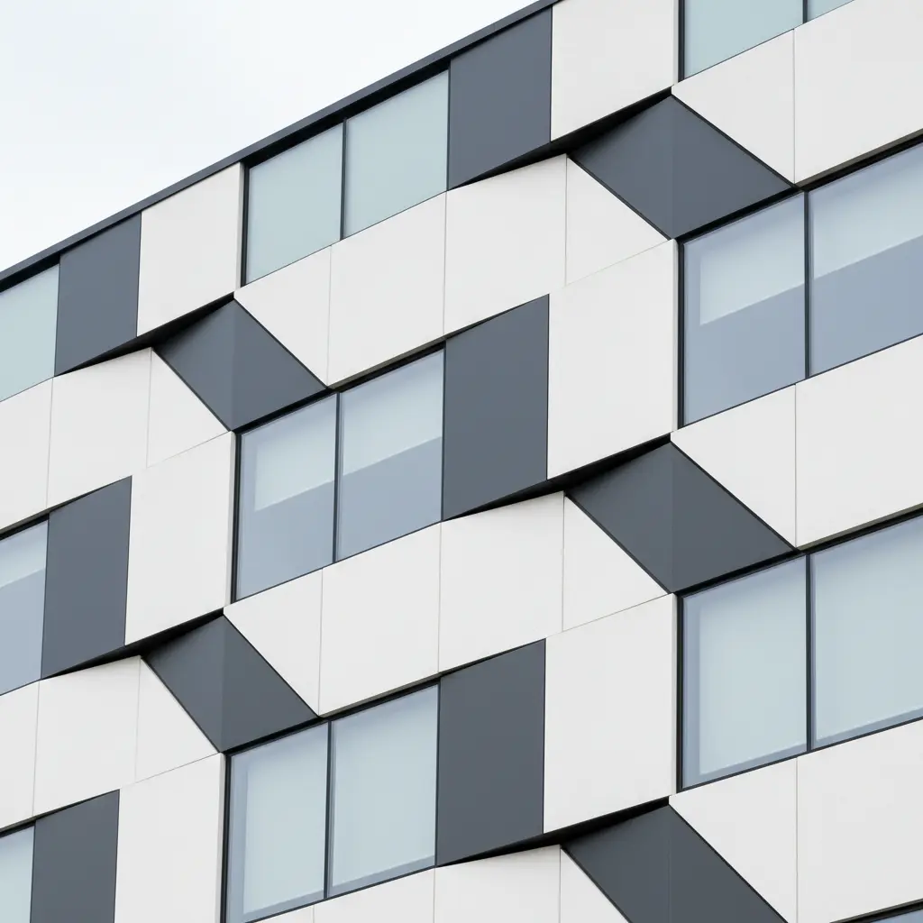 Abstract modern facade